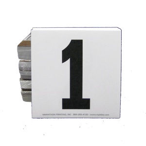 Adhesive Paper Numbers — 4" x 4"