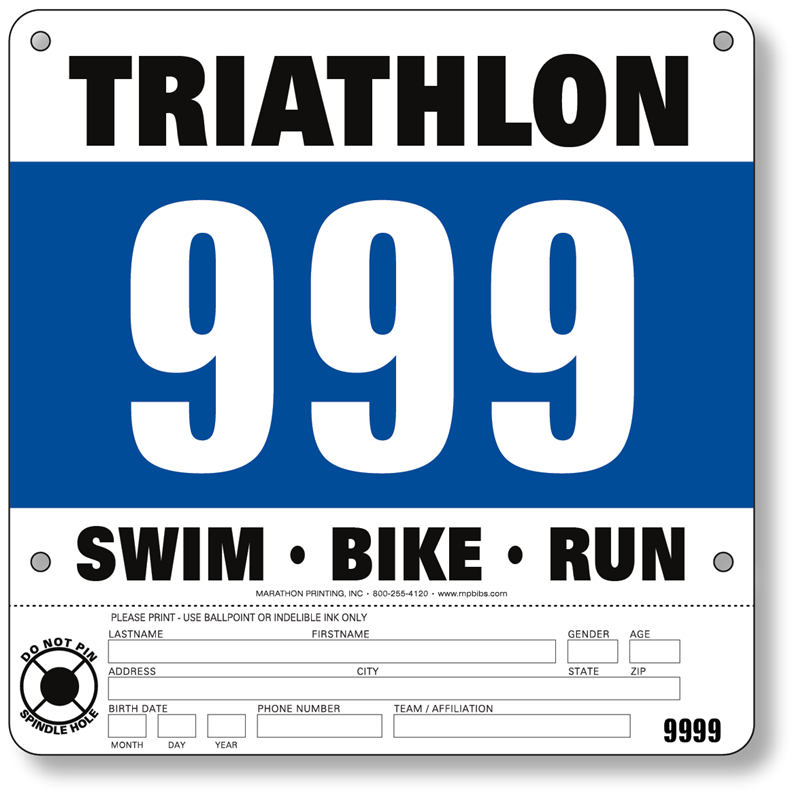 Medium Race Bib