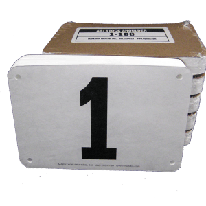 Small Stock Bibs — 6" x 4"