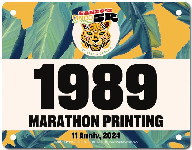 Ganbo's Duck 5K race bib