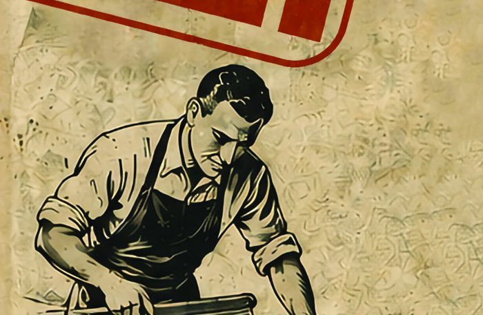 Illustration of a printer pulling a screen print
