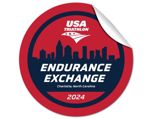 USA Triathlon Endurance Exchange die-cut sticker