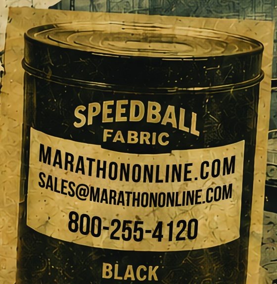 Speedball ink can printed with Marathon Printing contact details